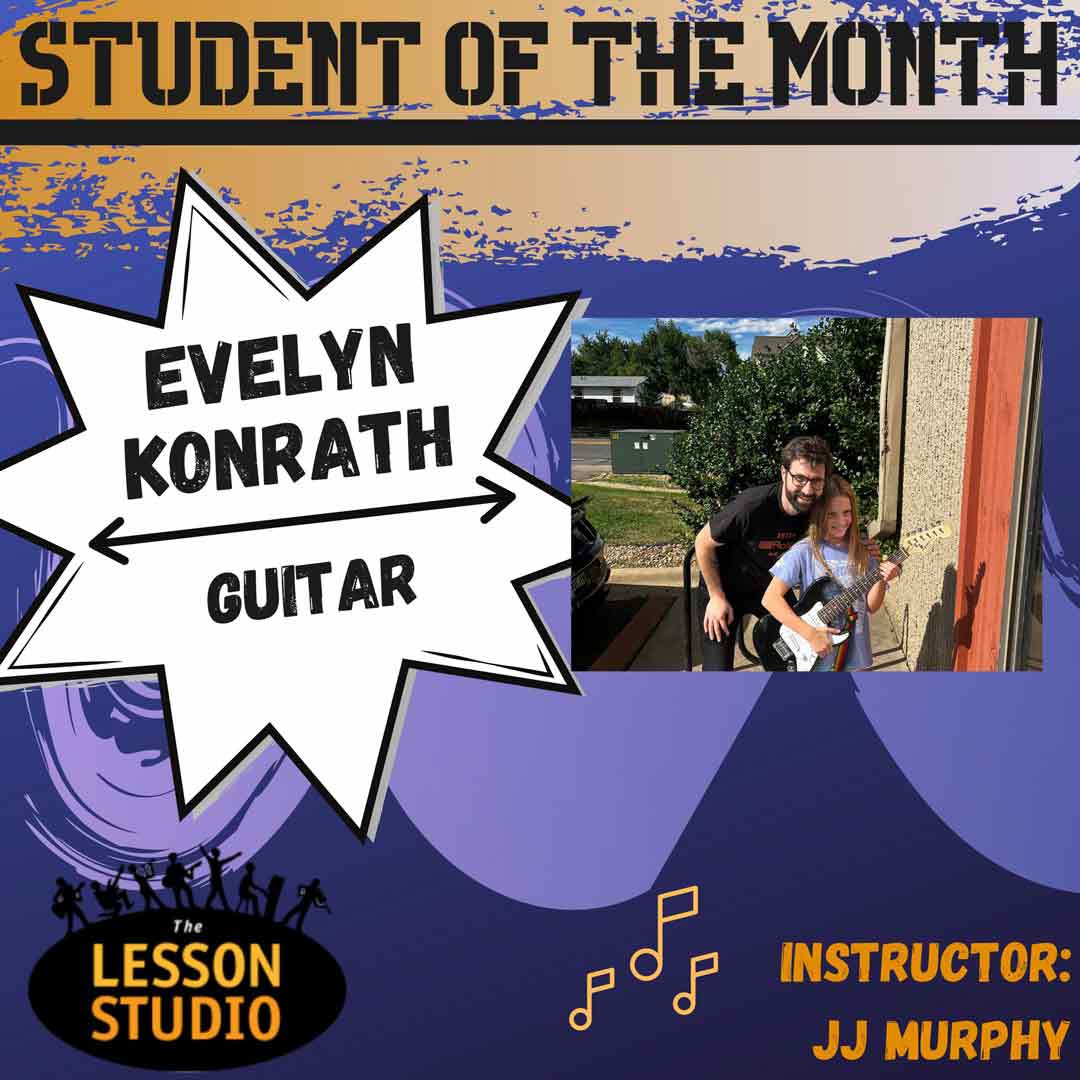 Guitar Student of the Month Evelyn Konrath