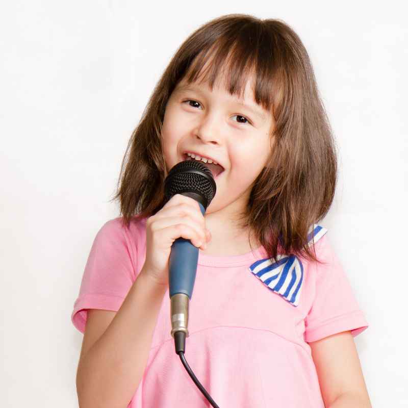 Child singing at The Lesson Studio